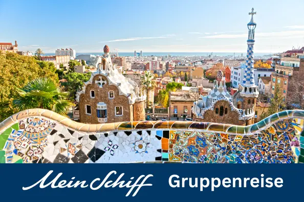Mein Schiff Gruppenreise Westliches Mittelmeer – Hafenpanorama in Barcelona