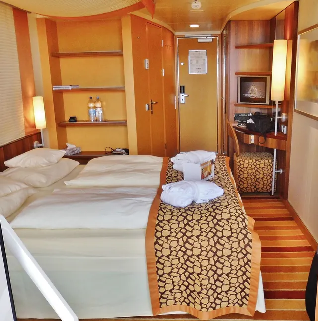 Kabine an Bord eines AIDA Schiffes