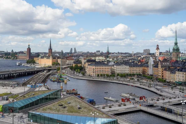 Skyline von Stockholm mit Gamla Stan und Riddarholmen