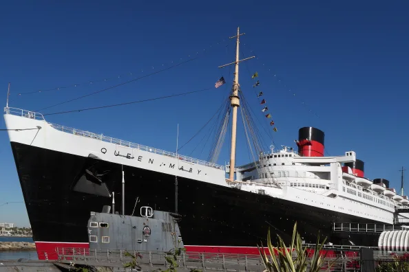 Historischer Ocean Liner Queen Mary in Long Beach