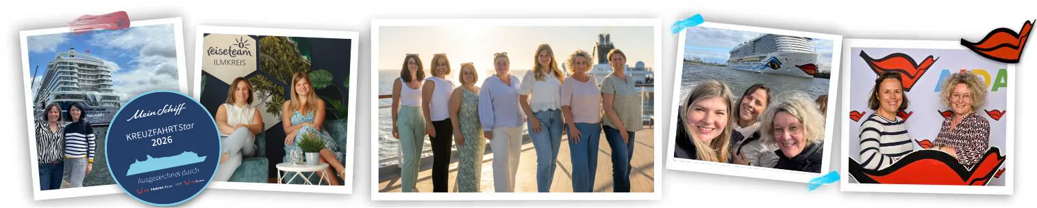 Das Team von Give me Meer auf Kreuzfahrt und im Reisebüro